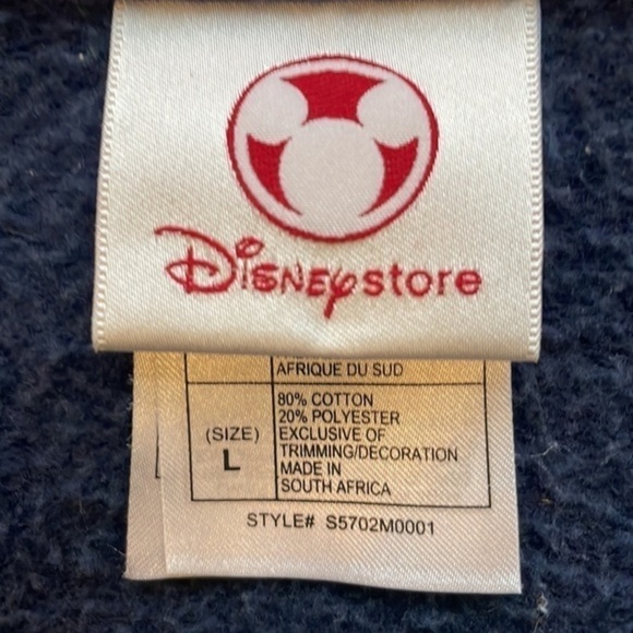 DISNEY | Women’s DISNEY “ALL STAR CREW” Full Zip Navy Blue Hooded Sweatshirt - Picture 3 of 9